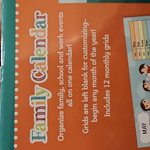 NEW Family Calendar Undated Grid Format - Picture 3 of 6